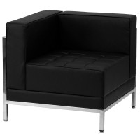 Flash Furniture Hercules Imagination Series Black Leathersoft U-Shape Sectional Configuration, 10 Pieces