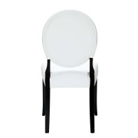 Modway Button Modern Tufted Faux Leather Upholstered Kitchen And Dining Room Chair In White