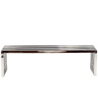 Modway Gridiron Stainless Steel Large And Small 2-Piece Bench Set