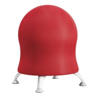 Safco Zenergy Ball Chair, Active Seating, Anti-Burst, Inflatable Chair For Home Office And Classroom, Red Vinyl