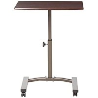 Seville Classics Web162 Mobile Laptop Computer Desk Cart Height-Adjustable From 20.5