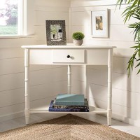 Safavieh American Homes Collection Gomez Distressed Cream Corner Table