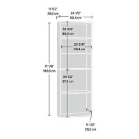 Sauder Beginnings 5-Shelf Bookcase, Highland Oak Finish