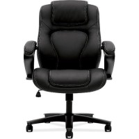 Hon Managerial Office Chair- High-Back Computer Desk Chair With Loop Arms , Black (Vl402)