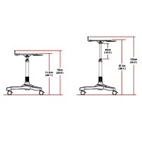 Aidata LPD008P LaptopNotebookTable Desk Cart