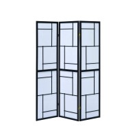 Coaster Furniture 3-Panel Folding Floor Screen Black And White 900102
