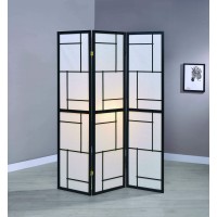 Coaster Furniture 3-Panel Folding Floor Screen Black And White 900102