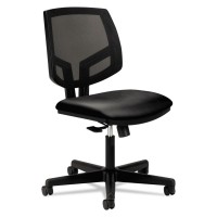 Hon Hon5711Sb11T Volt Mesh Back Task Chair | Center-Tilt | Black Softhread Leather