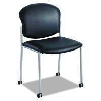 Safco Products 4194Bv Diaz Guest Chair, Black Vinyl