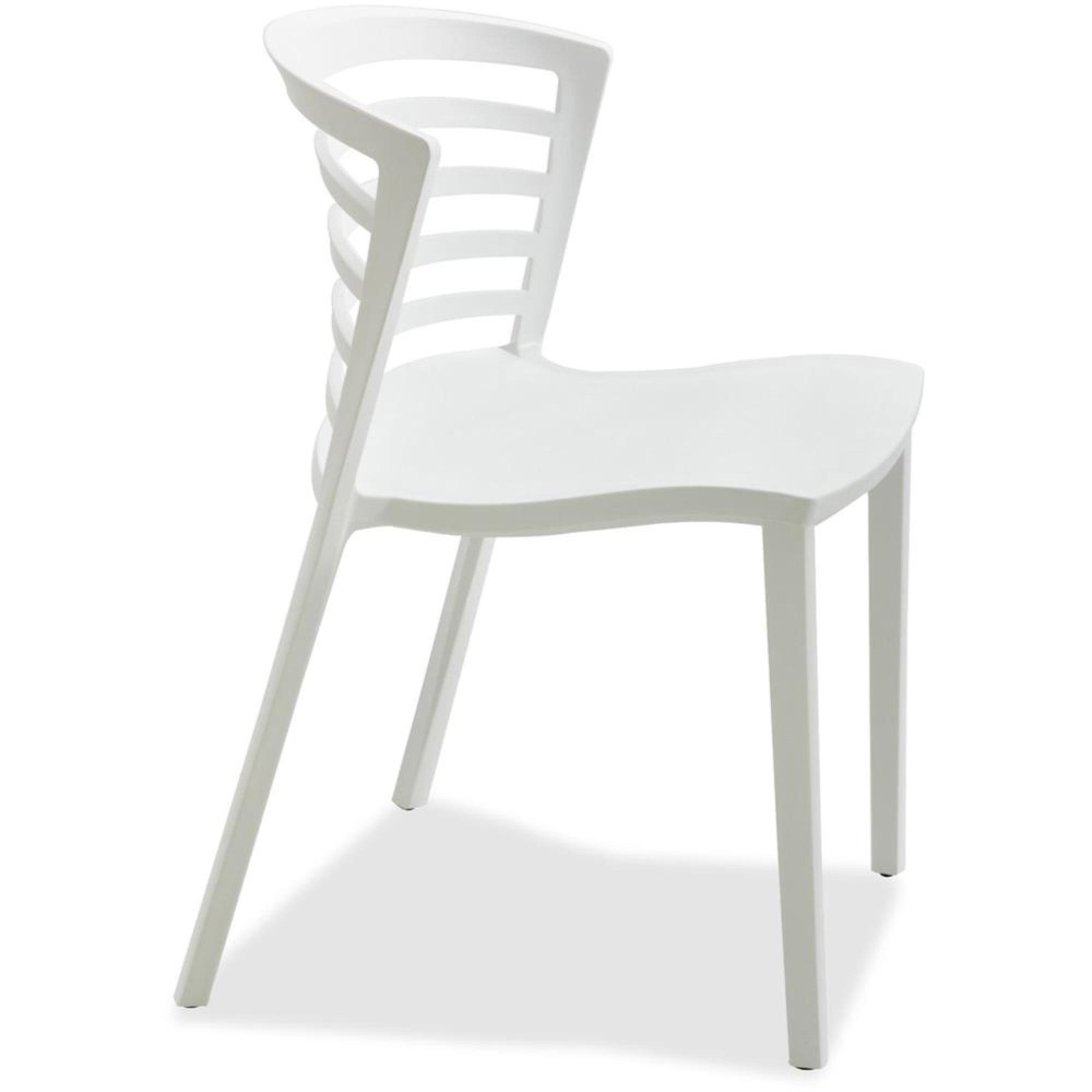 Safco Entourage Stacking Chair White Steel 4 Carton