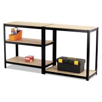 Safco Products 6245BL Boltless Steel Particleboard Shelving 36 W x 18 D x 72 H with 5 Shelves Black