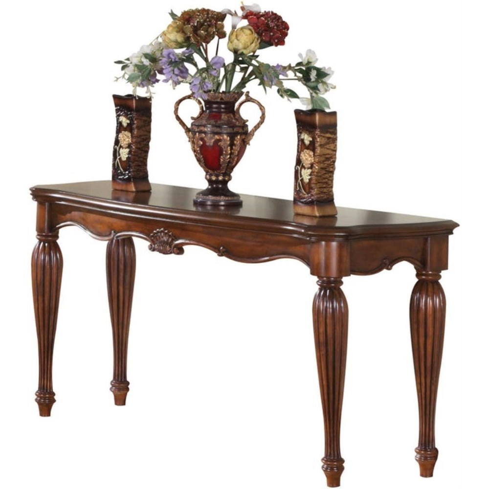 Acme Sofa Table In Cherry Finish 10292
