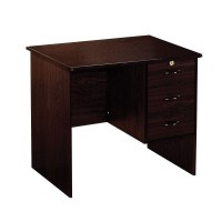 Acme Hamm Wooden Writing Desk With Drawers In Espresso