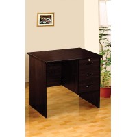 Acme Hamm Wooden Writing Desk With Drawers In Espresso