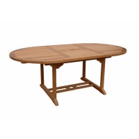 Anderson Teak Bahama Oval Extension Table Extra Thick Wood, 71-Inch