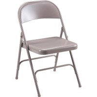 Lorell Steel Folding Chairs Beige Steel Seat Beige Steel Frame 4 Carton