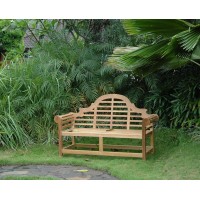 Anderson Collections Marlborough Teak Garden Bench Fabric : Without Cushion