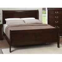 Louis Philippe Cappuccino Full Sleigh Bed