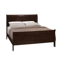 Louis Philippe Cappuccino Full Sleigh Bed