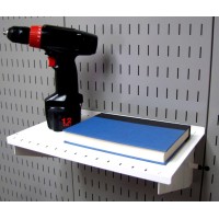 Wall Control Pegboard Shelf 9In Deep Pegboard Shelf Assembly For Wall Control Pegboard And Slotted Tool Board White