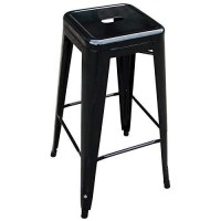 Amerihome Metal Bar Stool Set, 30-Inch, Black, Set Of 4