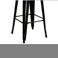 Amerihome Metal Bar Stool Set, 30-Inch, Black, Set Of 4