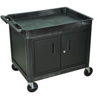Luxor Tub Top Shelf Utility Cart With Cabinet