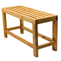 Alfi Brand Ab4401 26-Inch Solid Wood Slated Single Person Sitting Bench