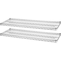 Lorell Indust Wire Shelving Starter Extra Shelves 48 Width x 24 Depth Steel Chrome