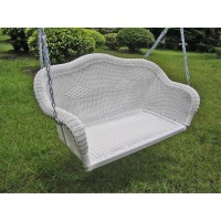 Resin Wicker Hanging Loveseat Swing