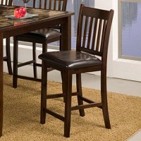 Alpine Furniture Capitola Faux Leather Counter Height Pub Chairs (Set Of 2)