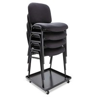 Alera Sccart Stacking Chair Dolly, 22-1/2W X 22-1/2D, Black
