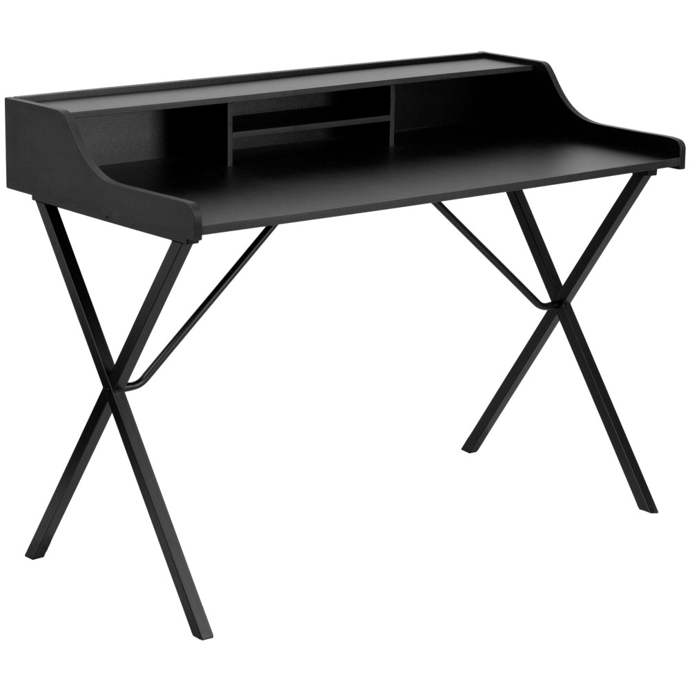 Flash Furniture Nelly Black Computer Desk With Top Shelf