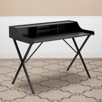 Flash Furniture Nelly Black Computer Desk With Top Shelf