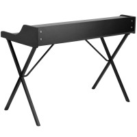 Flash Furniture Nelly Black Computer Desk With Top Shelf