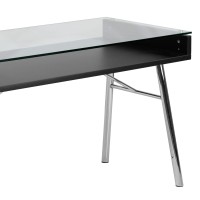 Flash Furniture Brettford Desk With Tempered Glass Top