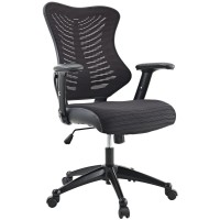 Modway Eei-209-Blk Clutch Ergonomic Mesh Computer Desk Office Chair In Black