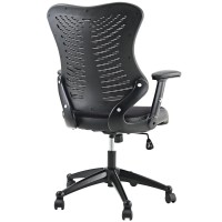 Modway Eei-209-Blk Clutch Ergonomic Mesh Computer Desk Office Chair In Black