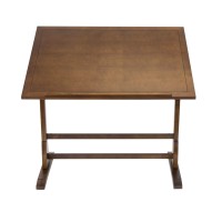 Studio Designs Vintage Drafting Table - Antique Design Solid Wood Drafting Table With Built-In Pencil Groove And Pencil Ledge - Angle Adjustable Work Surface