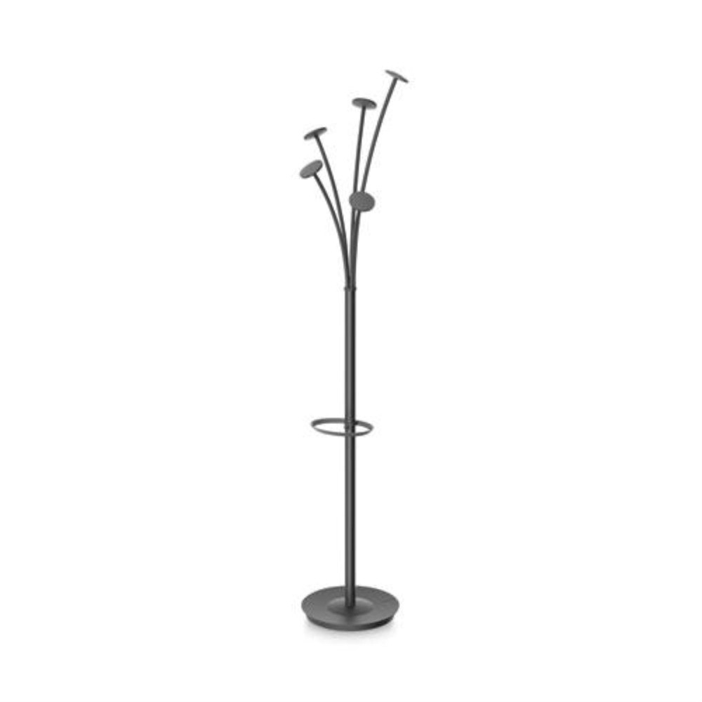 Festival Coat Stand with Umbrella Holder Five Knobs 14w x 14d x 7367h Black