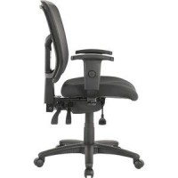 Lorell ErgoMesh Series Managerial MidBack Chair Black Fabric Seat Black Back Black Frame Mid Back 5star Base 1 Eac