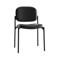 Hon Scatter Stacking Guest Chair In Black Leather Hvl606