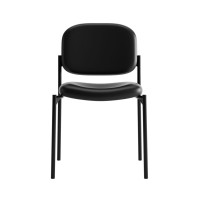 Hon Scatter Stacking Guest Chair In Black Leather Hvl606