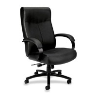 Basyx Big & Tall Leather High-Back Chair-High-Back Chair 28X31-34X45-14 Leatherblack