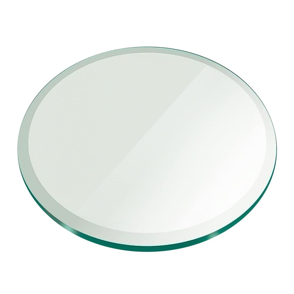 18 Inch Round Glass Table Top 12 Thick Tempered Beveled Edge By Fab Glass And Mirror