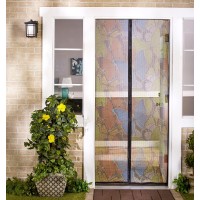 Total Vision Butterfly Pattern - Quick Install Mesh Magnetic Screen 40??x 85.5??- Helps Keep Bugs & Insects Out - Perfect for Single Doors Leading to your Porch or Patio - Folds for Easy Storage