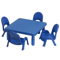 Children'S Factory Kids Table And Chair Set Color Royal Blue
