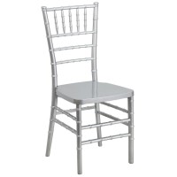 Hercules Premium Series Silver Resin Stacking Chiavari Chair