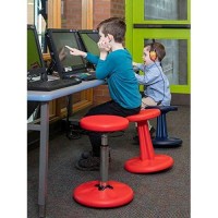 Kore Kids Pre-Teen Wobble Chair - Flexible Seating Stool For Classroom, Home & School, Add/Adhd - Made In The Usa - Age 10-11, Grade 5-6, Green (18.7In)