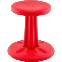 Kore Kids Wobble Chair - Flexible Seating Stool For Classroom & Elementary School, Add/Adhd - Made In The Usa - Age 6-7, Grade 1-2, Red (14In)
